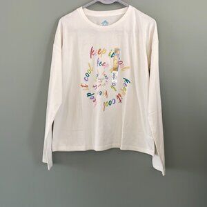 Thereabouts Girls 3XL Long Sleeve Top NWT "Keep it Cool" Logo C-42" L- 23" S-21"